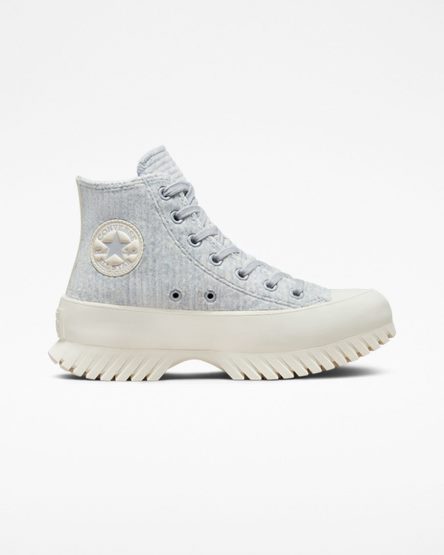 Dámské Boty Vysoké Converse Chuck Taylor All Star Lugged 2.0 Velour Blankyt | CZ HIAJ34